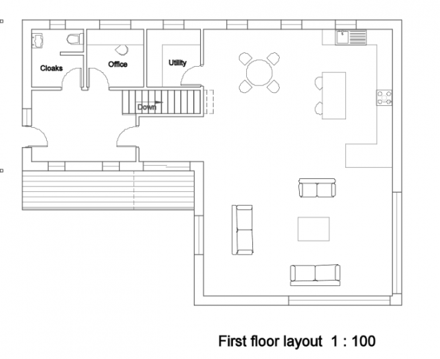 First floor layout 1:100